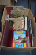 Box of Vintage Books, Ordnance Survey Maps, etc.