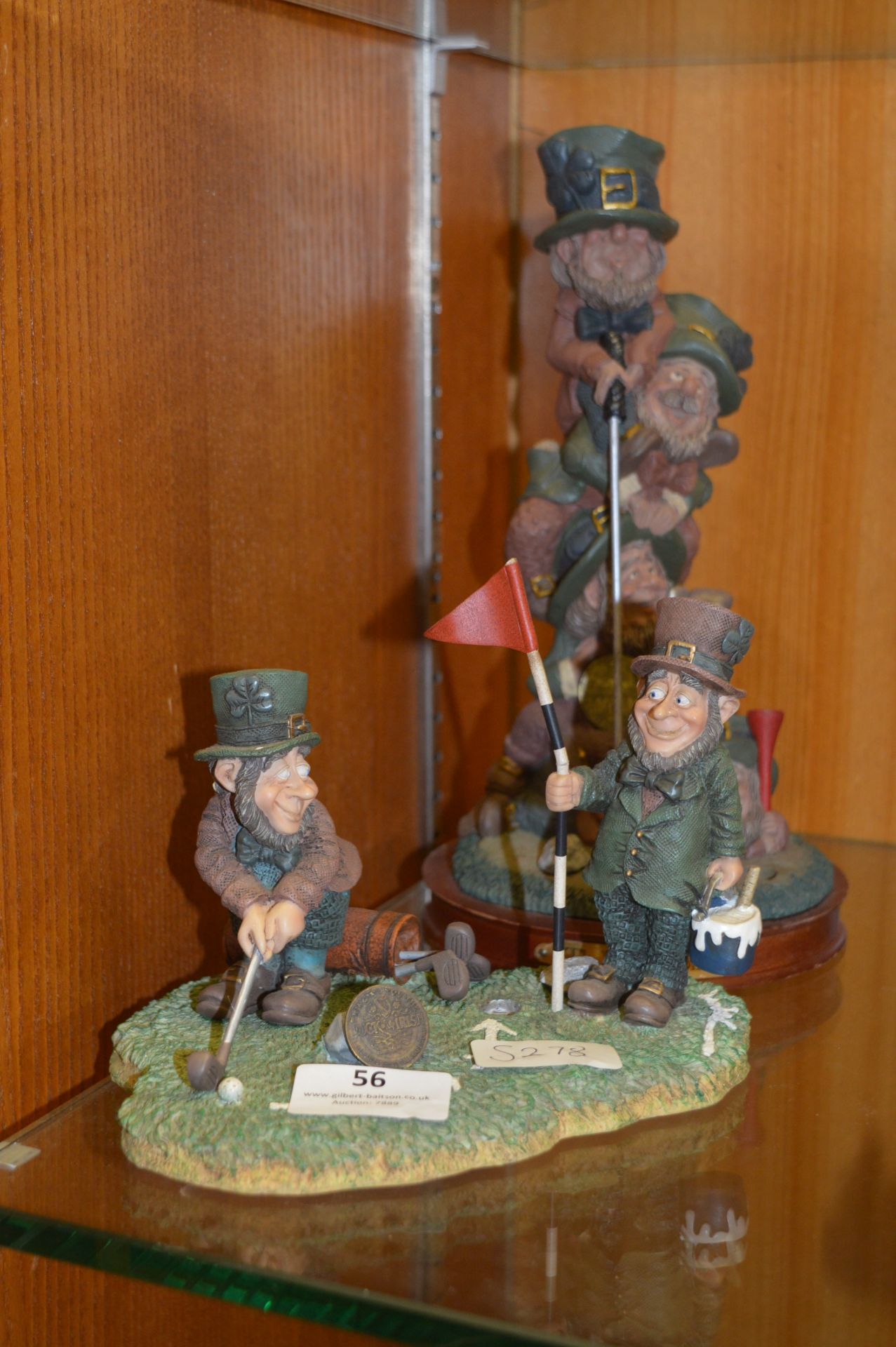 Declan's Finnians Blarney Stone Figurines - Golfing