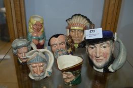 Seven Royal Doulton Toby Jugs