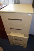 Two Beech Effect Two Drawer Side Cabinets