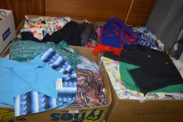 Four Boxes Containing Vintage Clothing - 60/70/80'