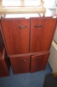 Two Rosewood Effect Storage Cabinet