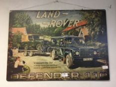 *Printed Metal Advertising Sign - Land Rover Defend