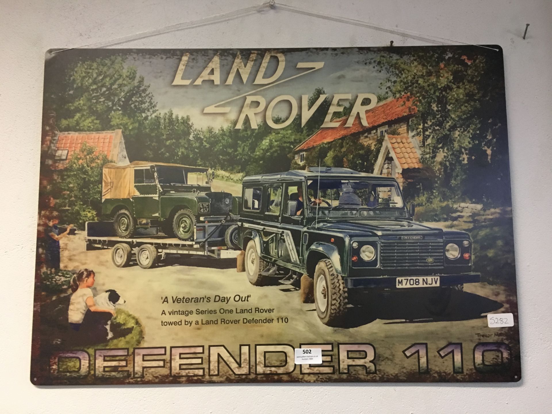 *Printed Metal Advertising Sign - Land Rover Defend