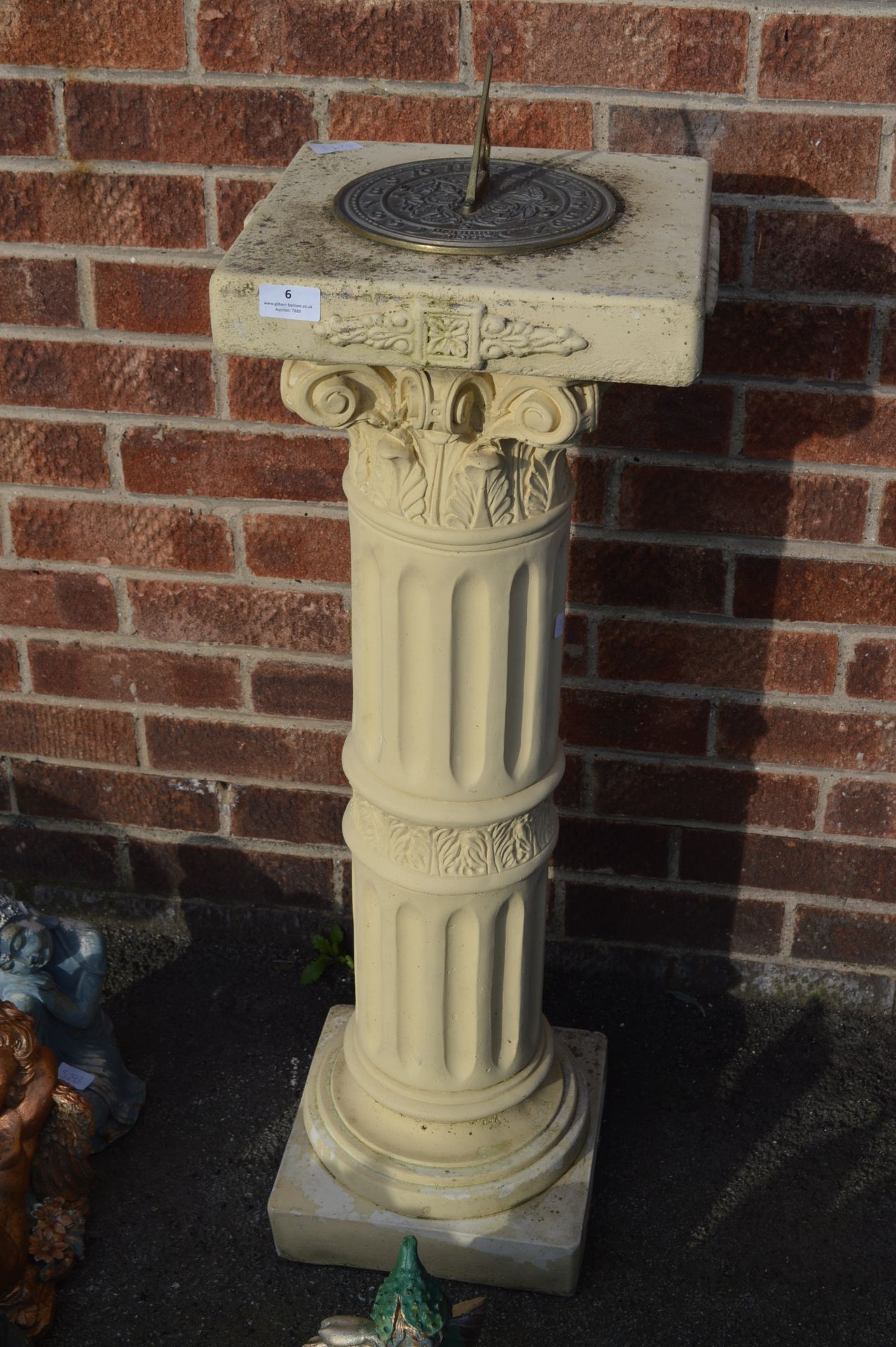 Painted Concrete Sundial