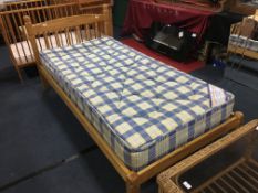 Pine Single Bed with Orthopedic Mattress