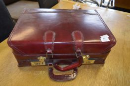 Oxblood Leather Combination Briefcase
