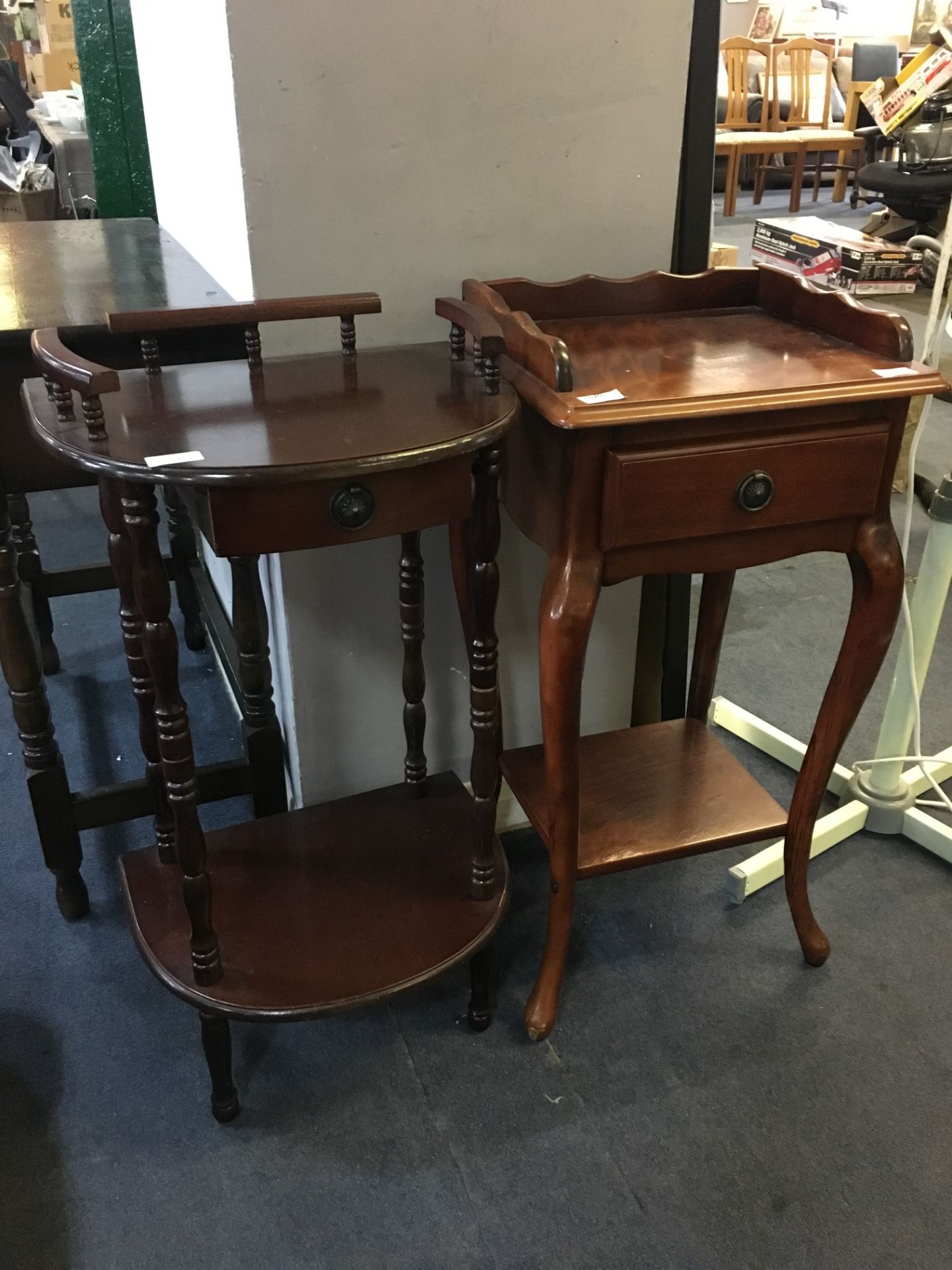 Two Mahogany Telephone Tables