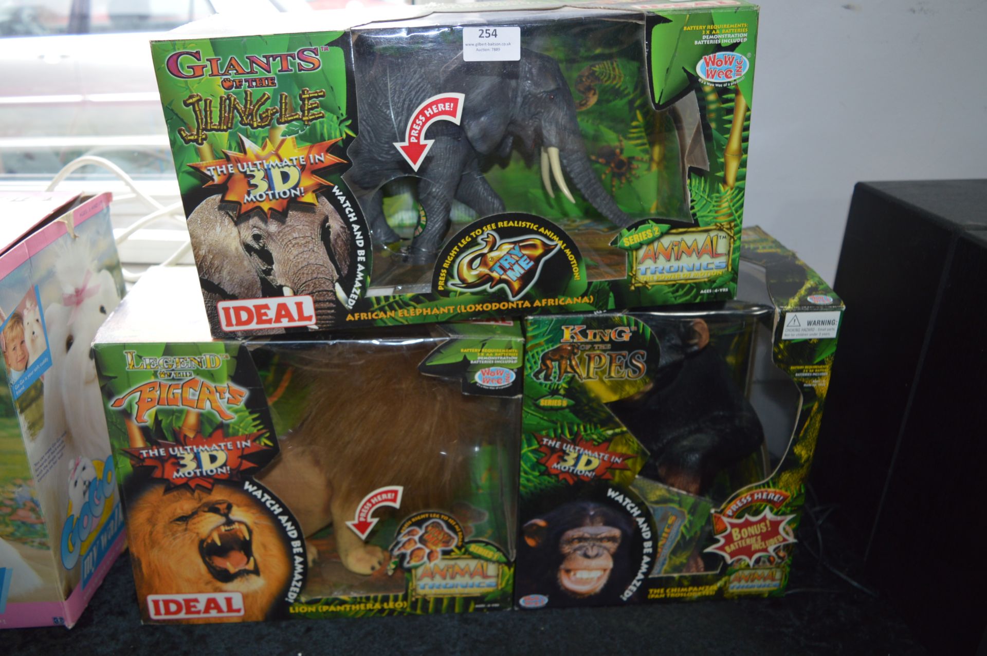 Three Ideal Toys Jungle - Elephant Lion and Chimpa