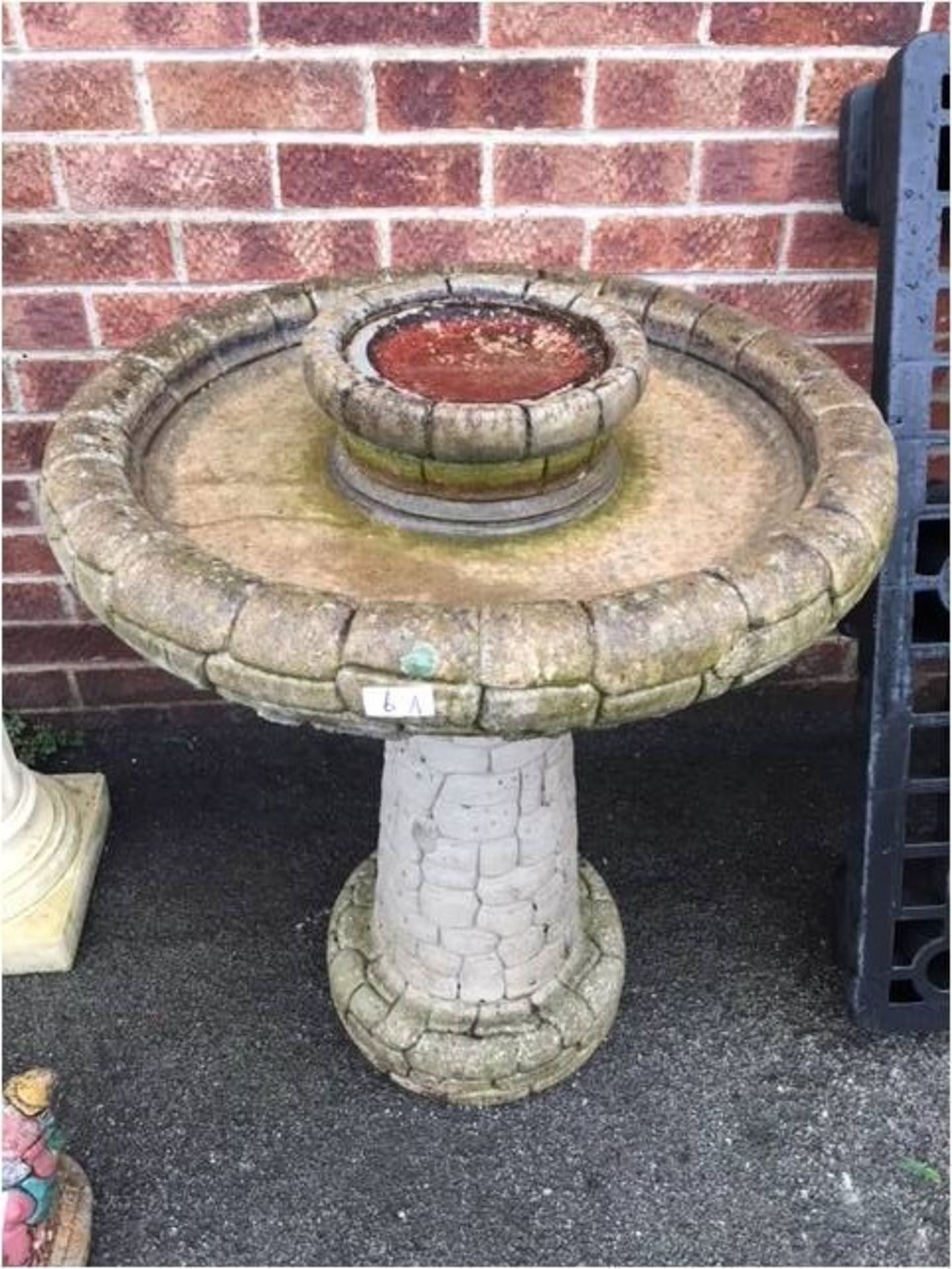 Limestone Birdbath