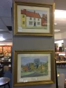 Pair of Framed Watercolours - North Cave & South C