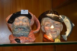 Two Royal Doulton Toby Jugs - Falstaff and The Poa