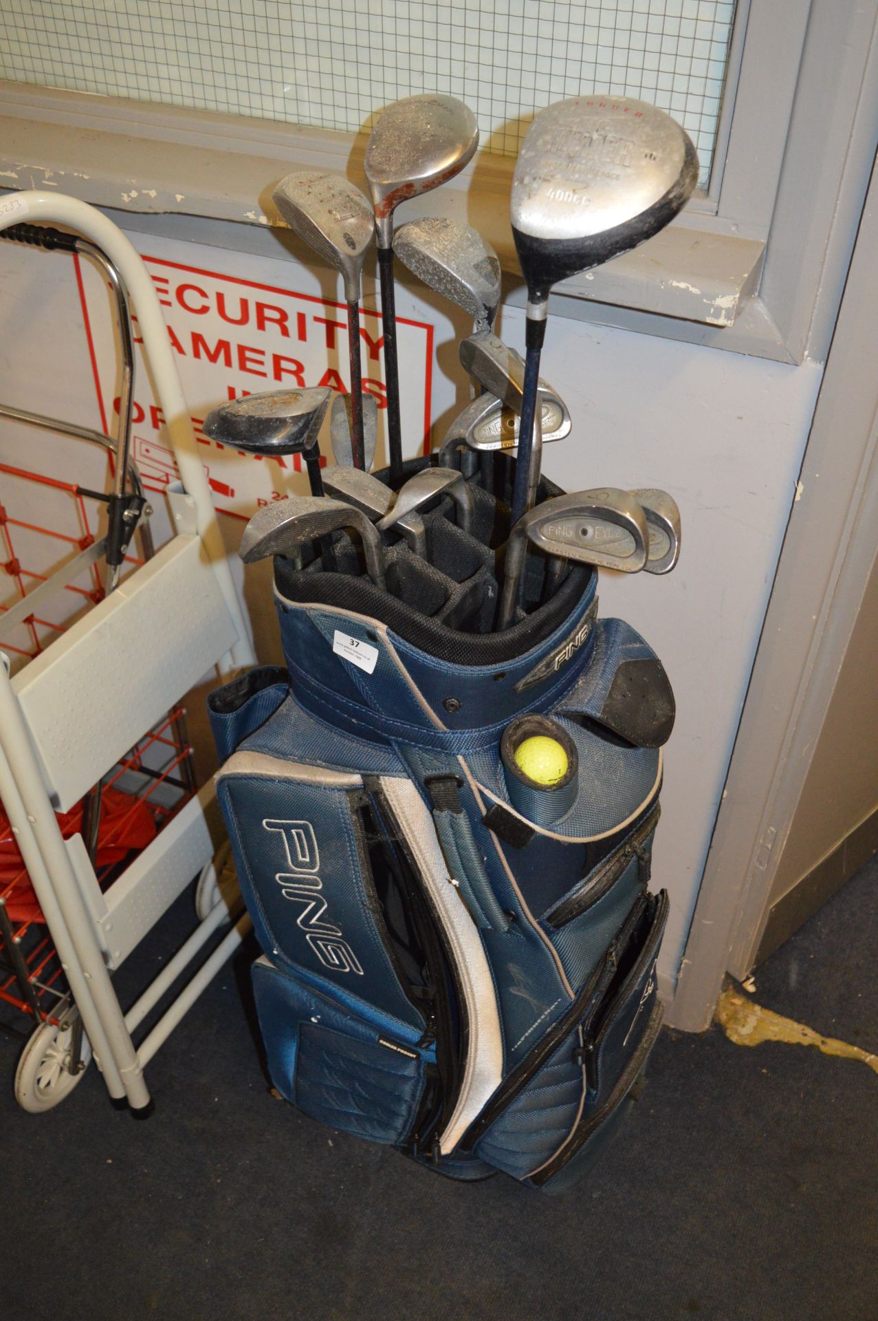 Ping Golf Bag & Clubs and Two Tread Steps