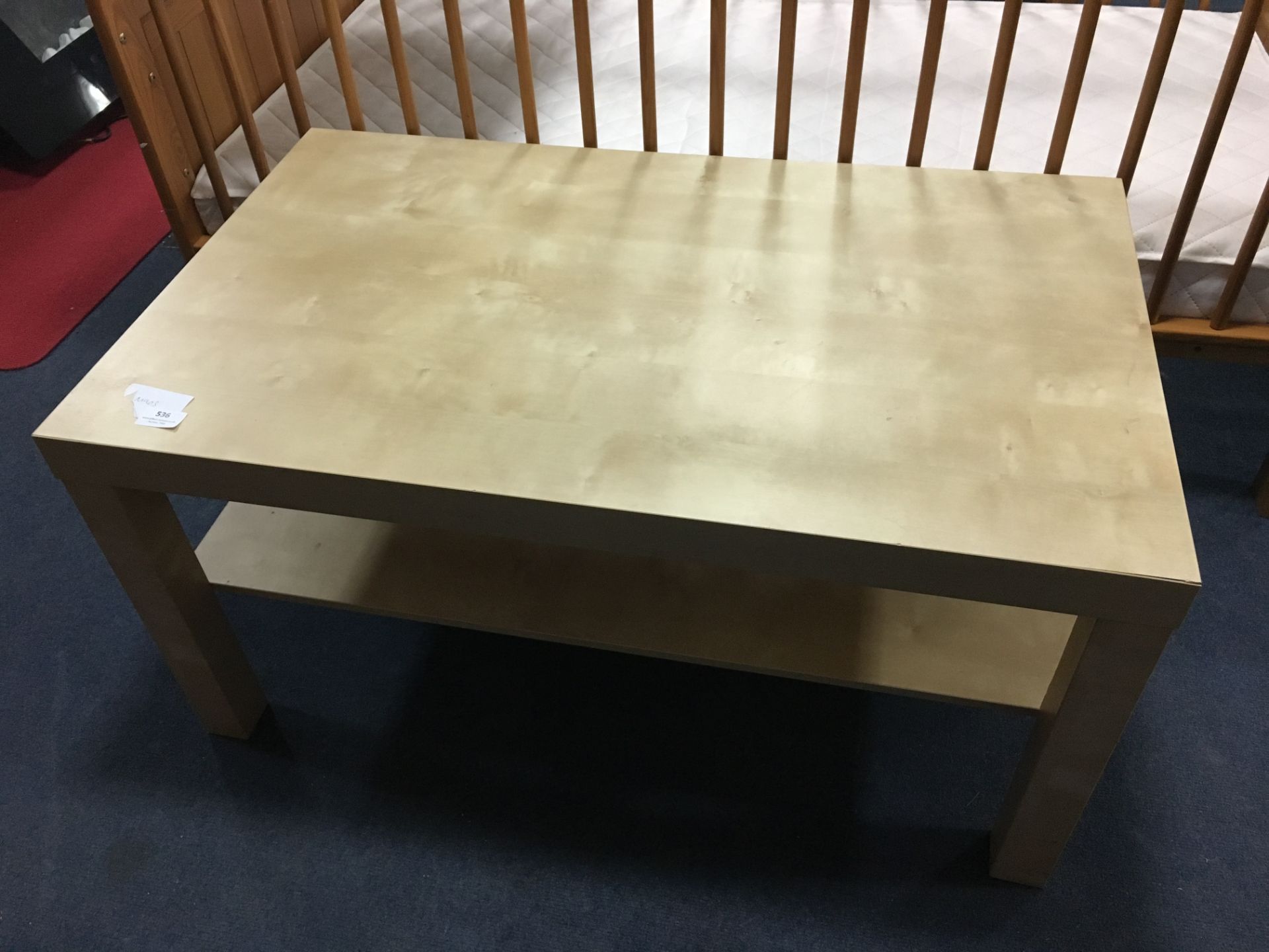 Light Beech Effect Coffee Table with Undershelf