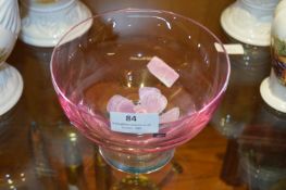 Caithness Coloured Glass Bowl with Floral Decorati