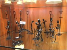 Collection of Eight Wrought Metal Figures