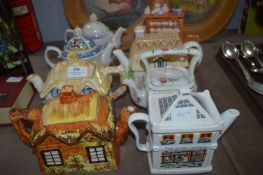 Collection of Eight Decorative Teapots