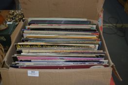 Box Containing LP Records Mostly 80's Artists