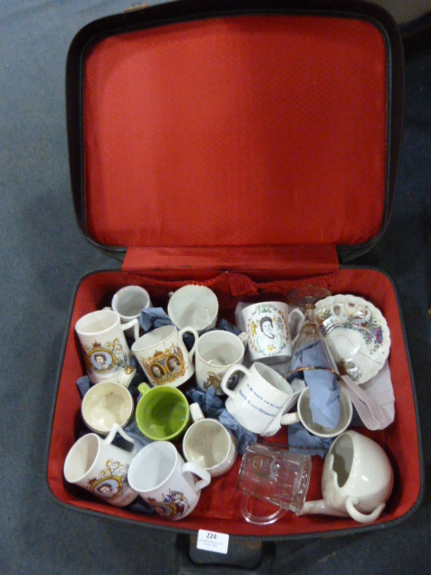 Suitcase and Contents of Royalty Commemorative Mug