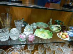 Glassware Vases, Paperweights, Pottery Pastille Bu