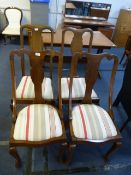 Two Pairs of Queen Anne Style Dining Chairs