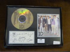 Framed & Autographed One Direction CD Print