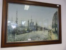 Framed Print - Princes Dock, Atkinson Grimshaw