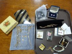 Tray Lot of Costume Jewellery; Necklaces, Earrings