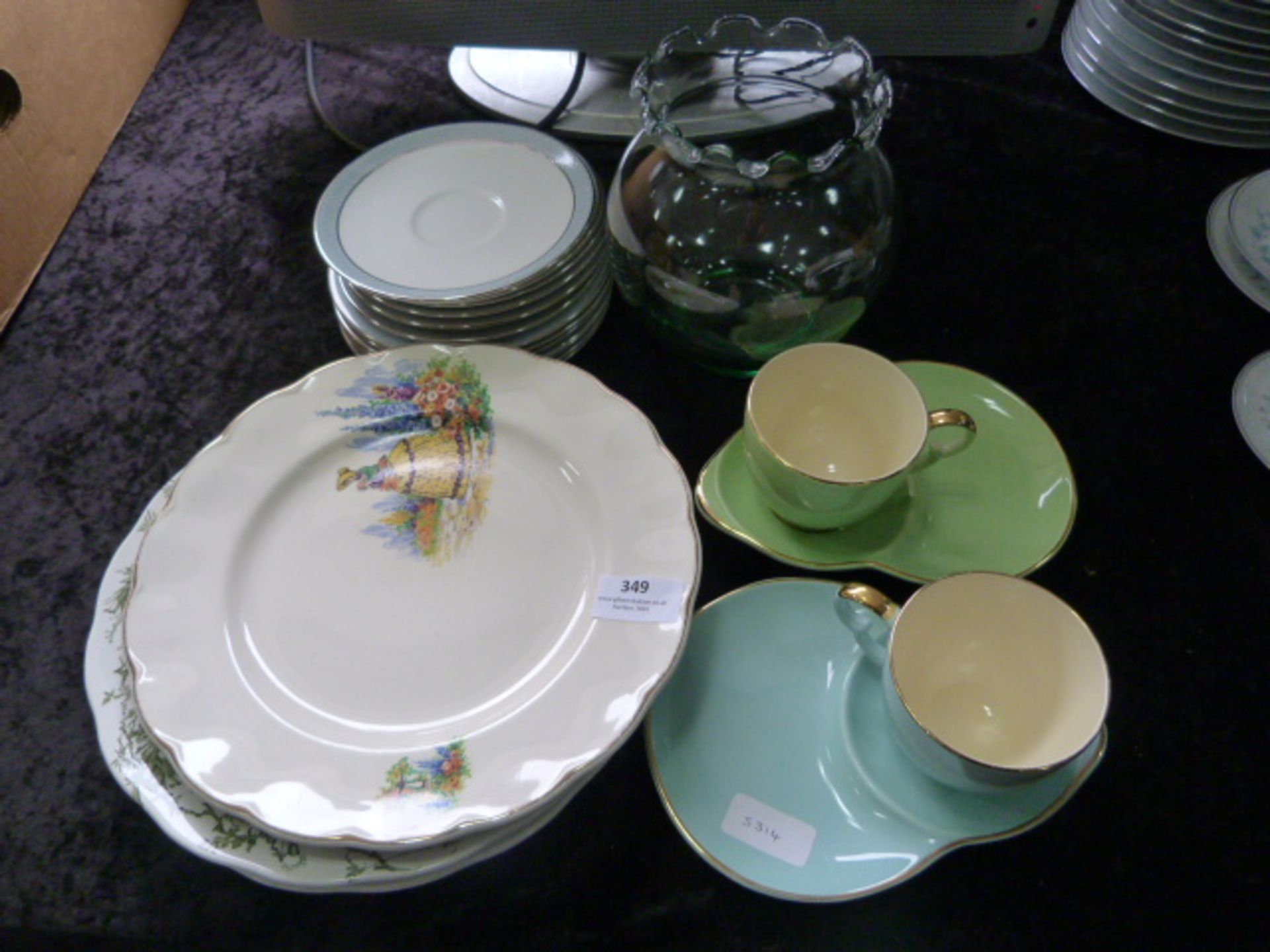 Crown Devon Tea and Biscuit Sets, Decorative Plate