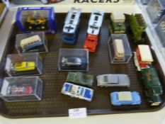 Tray Lot of Model Cars and Trucks