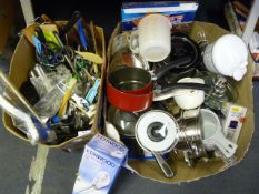 Kitchen Items; Stainless Steel Pans, Hotpot, Elect