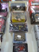 Five Boxed Diecast Model Motorcycles