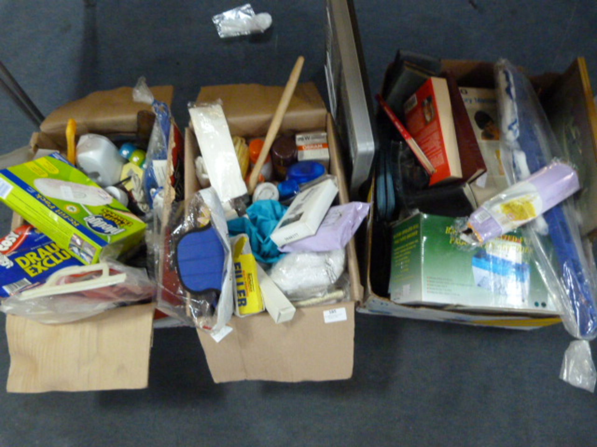 Three Boxes Containing Kitchen Cleaning Items, Pap