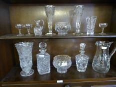 Lead Cut Crystal Glassware; Decanters, Jugs, Vases