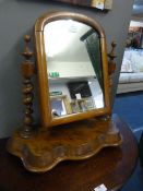 Victorian Mahogany Toilet Mirror with Barley Twist