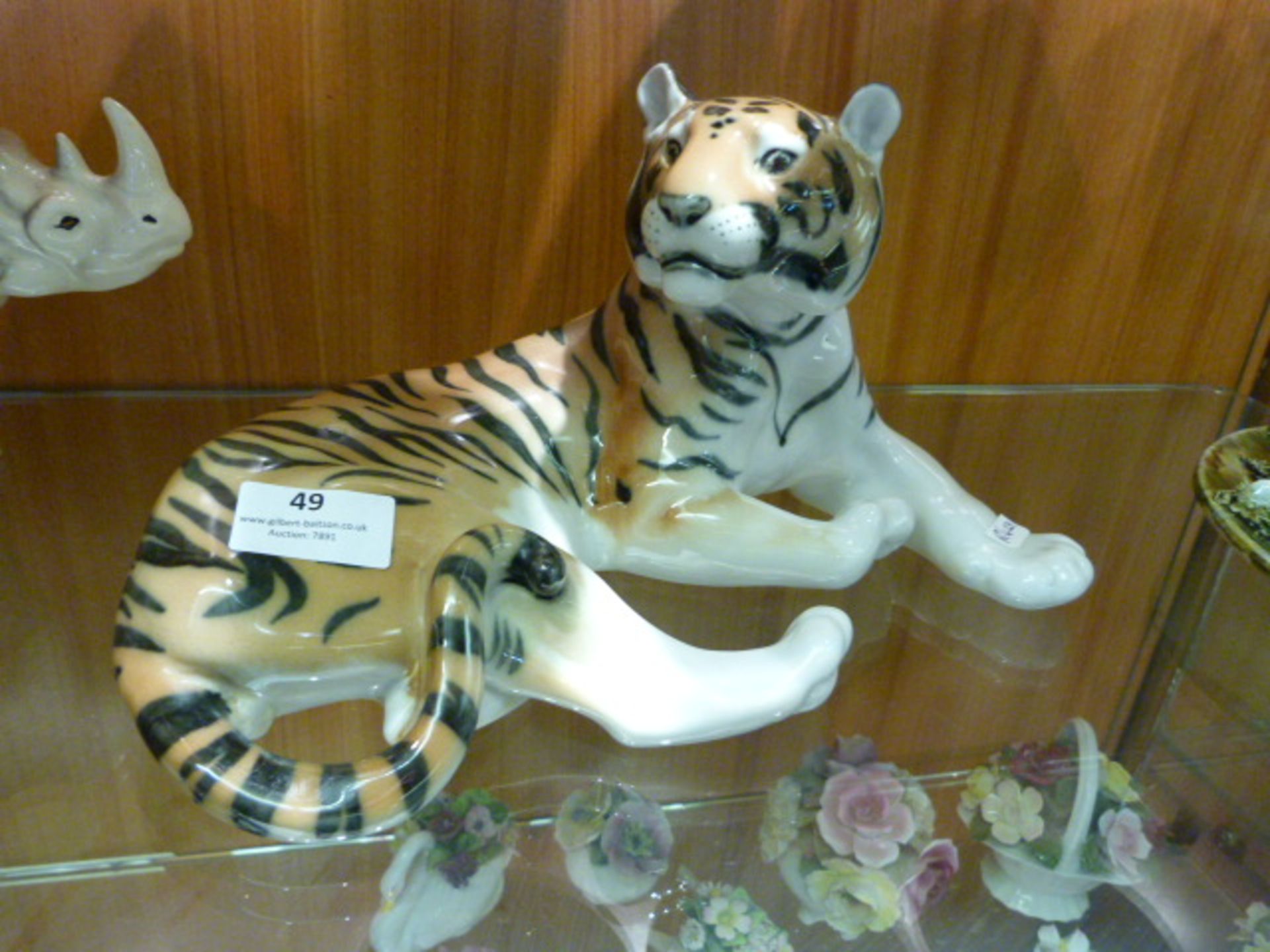 Russian Pottery Ornament - Tiger