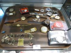 Collection of Gents Wristwatches and Costume Jewel