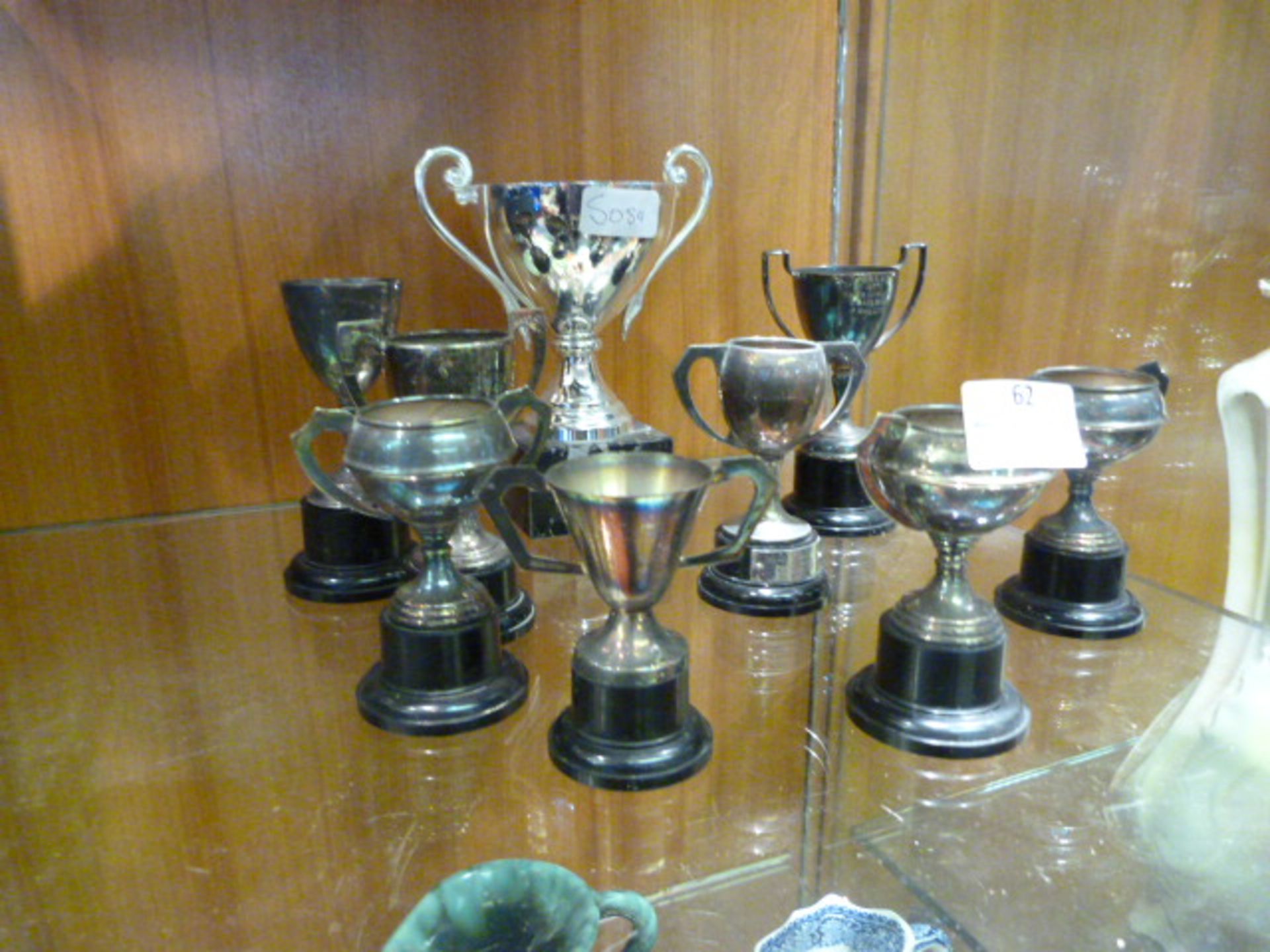 Collection of Nine Silver Plated Trophies