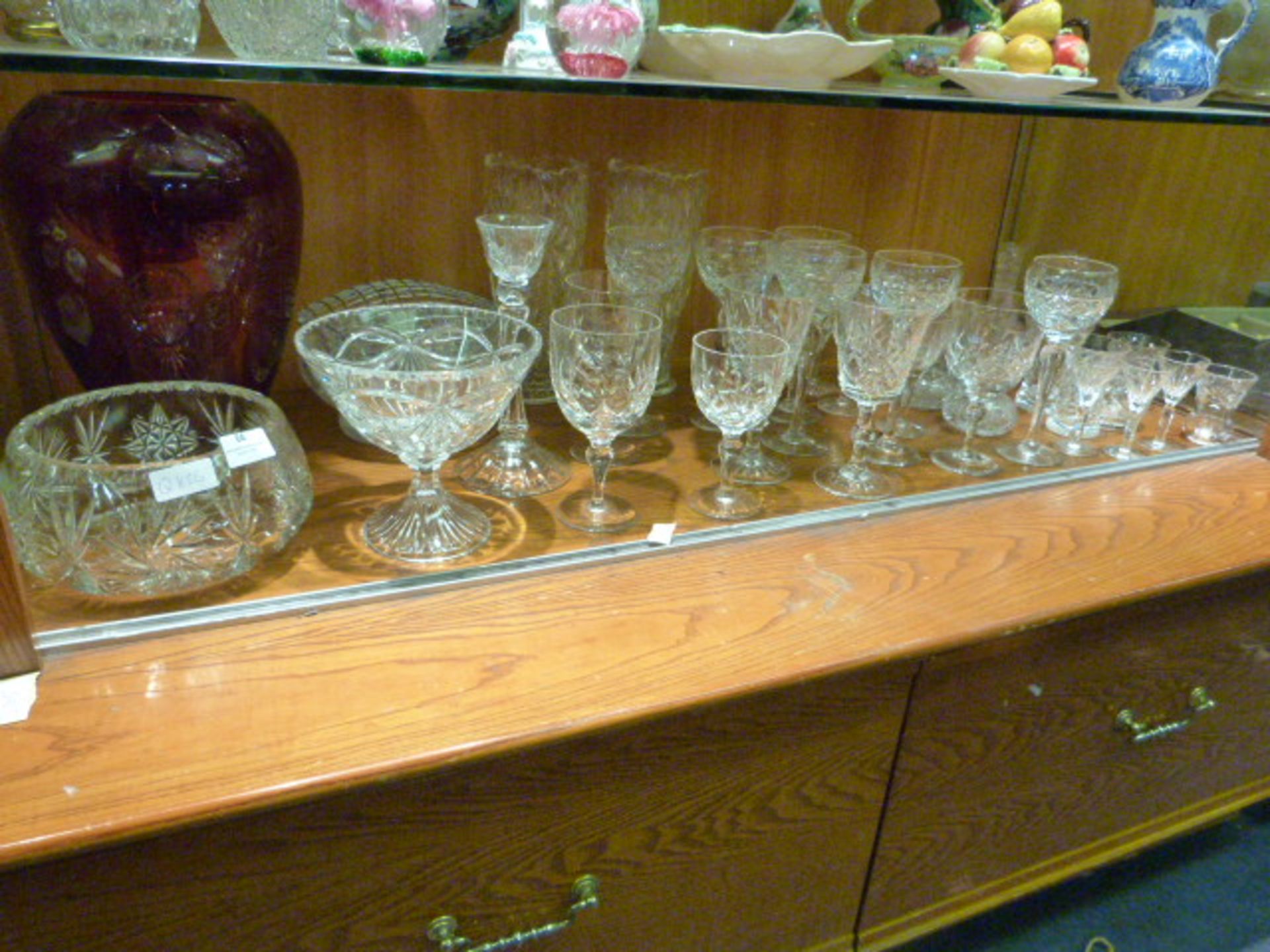 Lead Crystal Drinking Glassware, Fruit Bowls and a