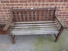 Wooden Slat Garden Bench