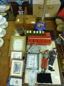 Photo Frames, Prints, Money Boxes, Sewing Box, etc