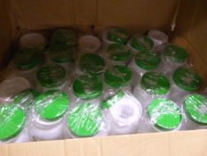 *Box Containing 24 White Plastic Storage Jars