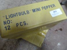 *Box of 12 Mini Light Bulb Pepper Pots