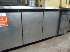 Stainless Steel Three Door Refrigerated Preparatio