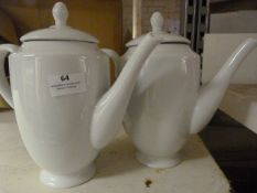 *Two White Ceramic Coffee Pots