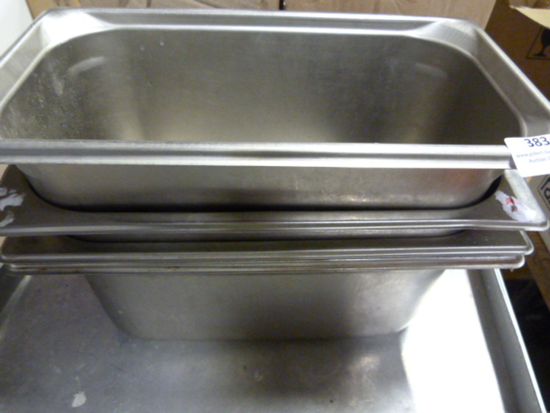 *Four Stainless Steel Serving Pans