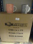 *Box of 48 12oz Zigzag Mugs