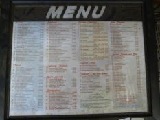 Illuminated Menu Board