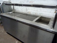 Stainless Steel Serving Counter with Light Gantry