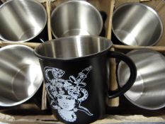 *Box of Six Stainless Steel Mugs "Sailor Jerry"